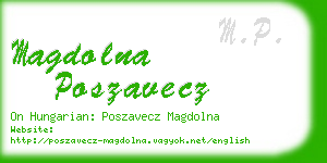 magdolna poszavecz business card